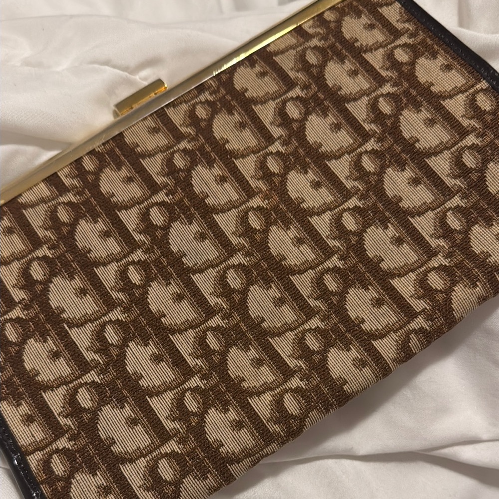 Vintage Dior Brown Monogram Clutch